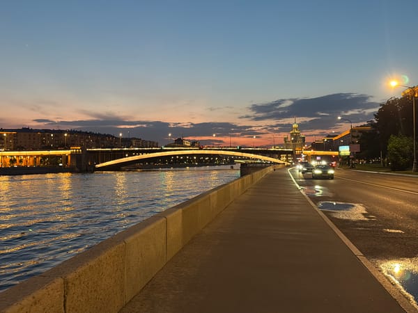 Moscow Evening Scenes: River Views, Concert Hall, Hair Salon
