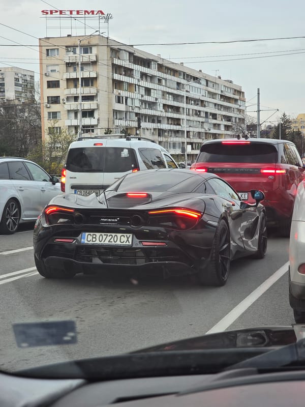 McLaren sports car spotted in Sofia traffic