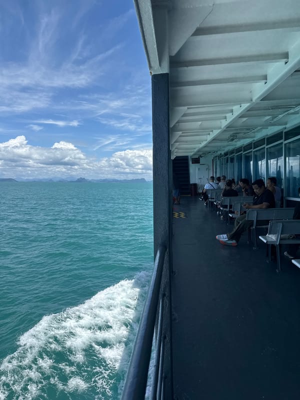 Seatran Ferry crossing open water off Ko Samui