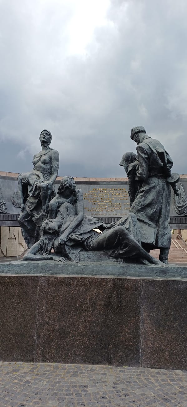 Leningrad siege memorial complex in Saint Petersburg Victory Square