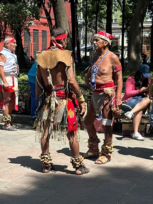 Indigenous ceremony documented across Mexico City public squares