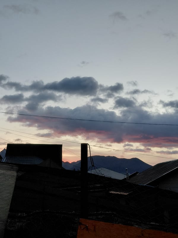 Dawn or dusk sky captured in Ushuaia, Argentina
