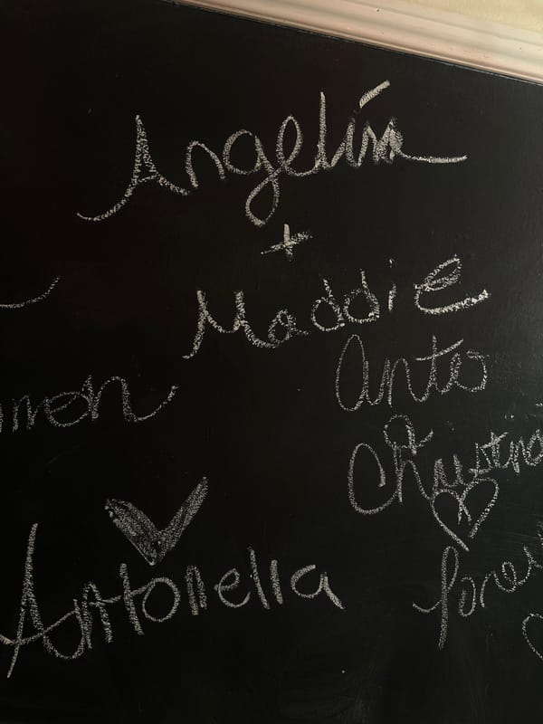 Chalk writing with names, food items spotted in Boca Raton