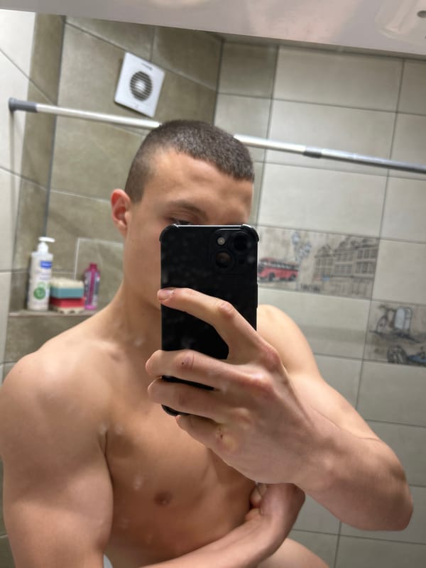 Mirror selfie taken in Burgas bathroom