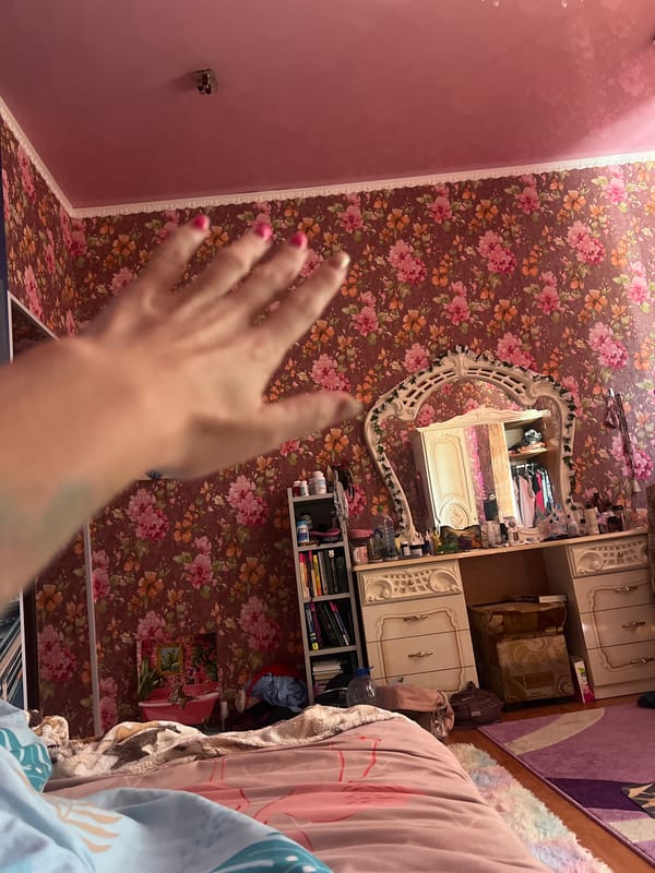 Quiet morning routine at home in Krasnoe-na-Volge