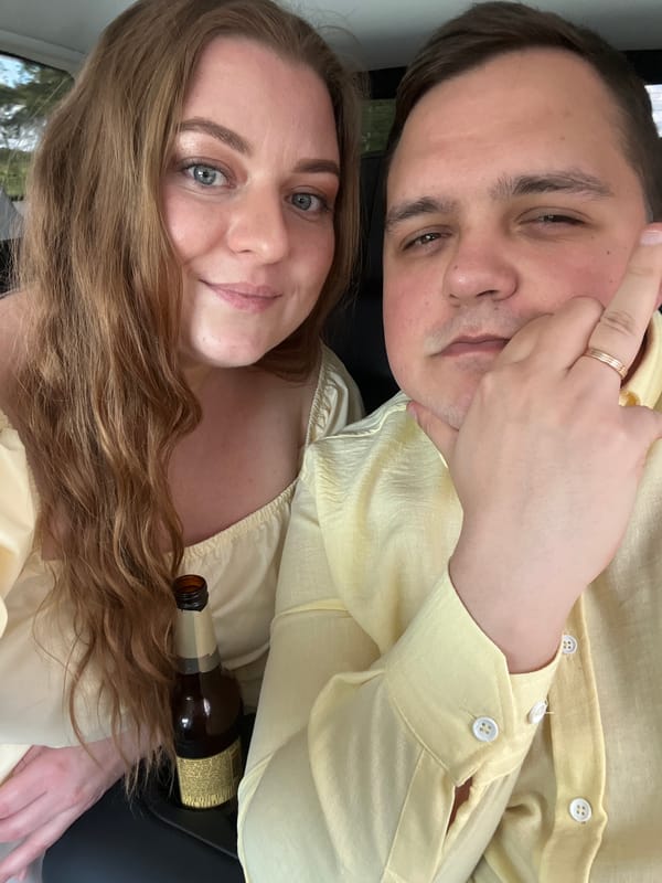 Couple Takes Selfie in Vehicle in Sharapovo