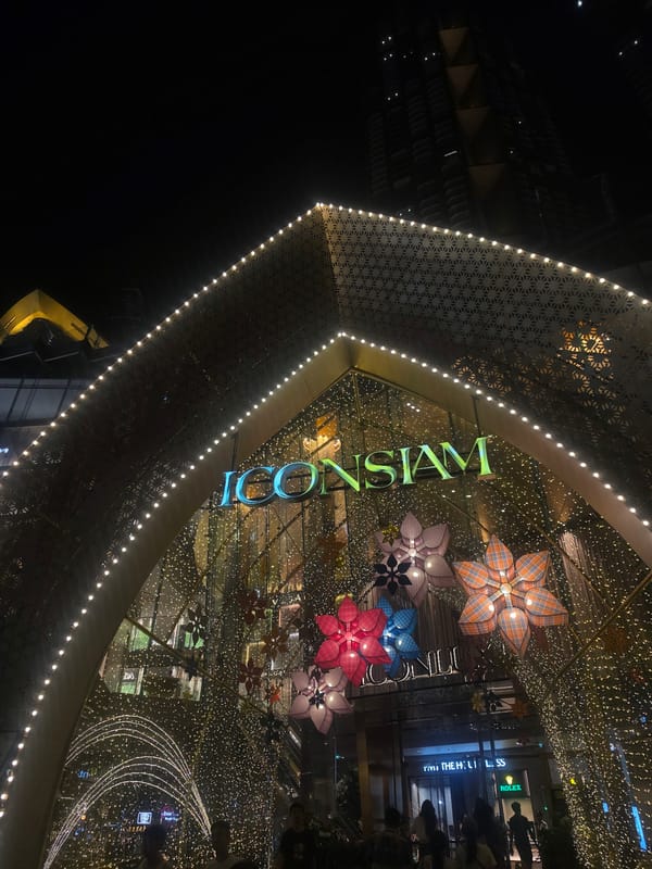 Bangkok shopping malls showcase decorative installations and cultural displays