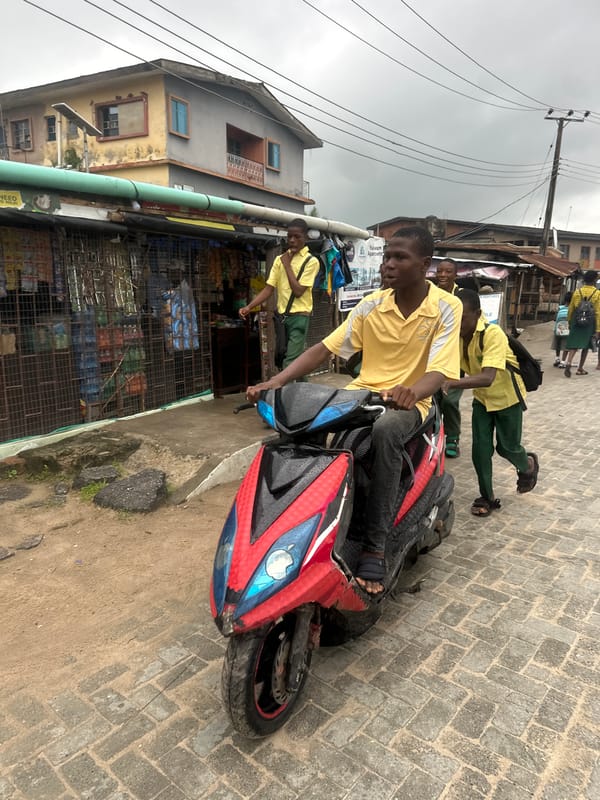 School morning commute underway on Badagry streets