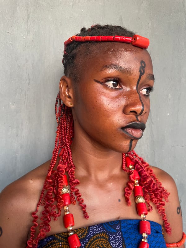 Traditional body art photography session captured in Badagry, Nigeria