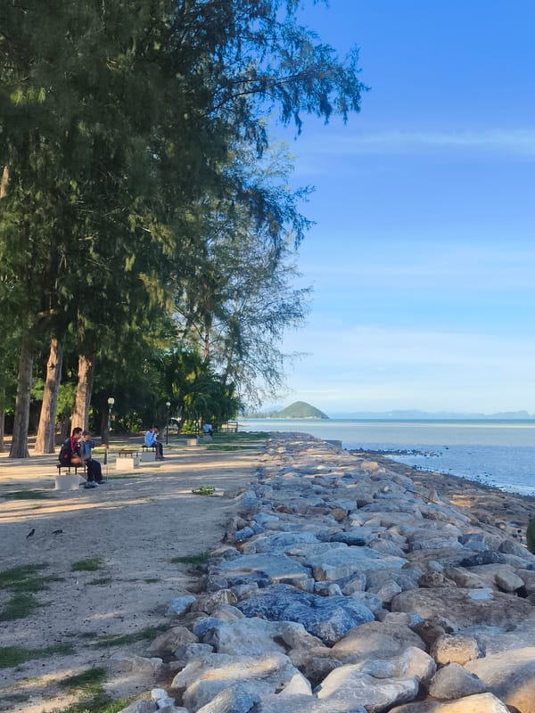 Nathon coastal town: shoreline, streets, and a clinic visit