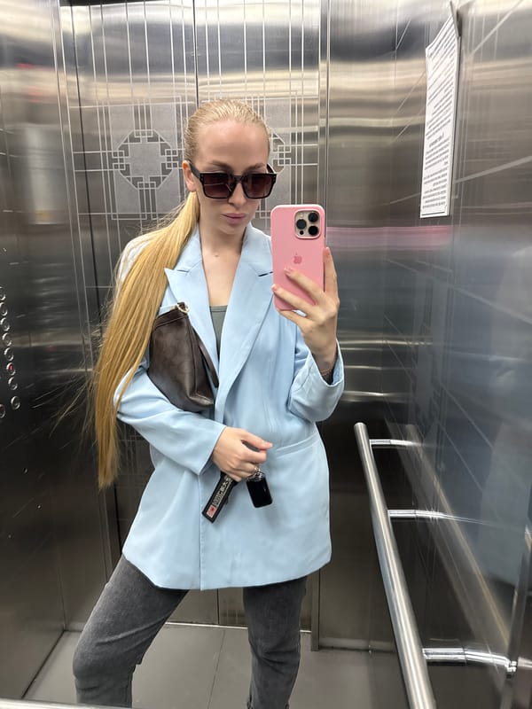 Tourist documents elevator selfies, city views in Petropavlovsk-Kamchatsky