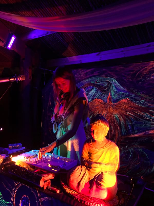 DJ set at a psychedelic-themed night venue in Mũi Né