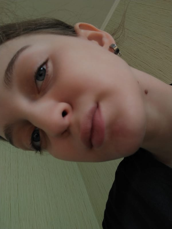 Selfie and toy spider photographed in Engels, Russia