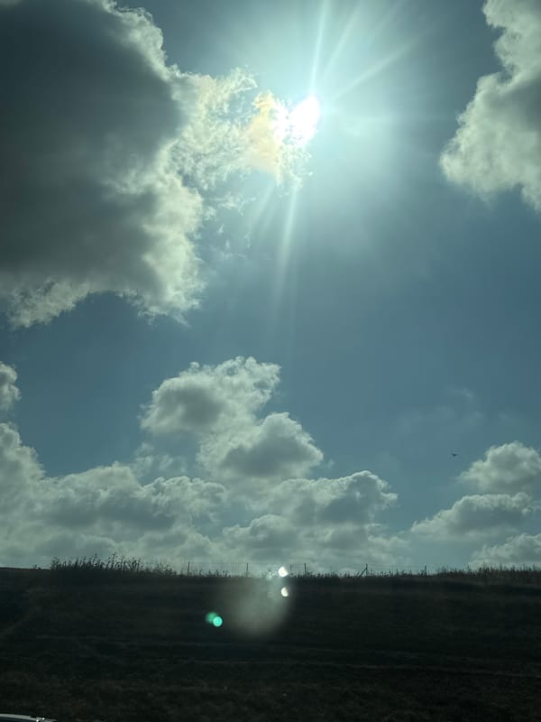 Morning sky with clouds observed in Yoav Regional Council