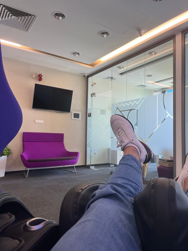 Morning office routine documented across modern workplace setting