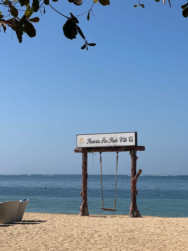 Leisurely afternoon at Sanur Beach resort, Bali