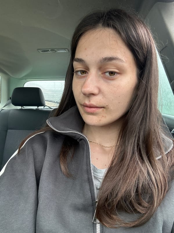 Woman photographed inside car in Resen, Bulgaria