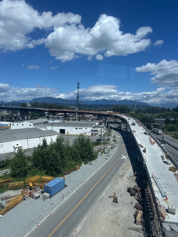 Port Mann Bridge construction site, Surrey BC