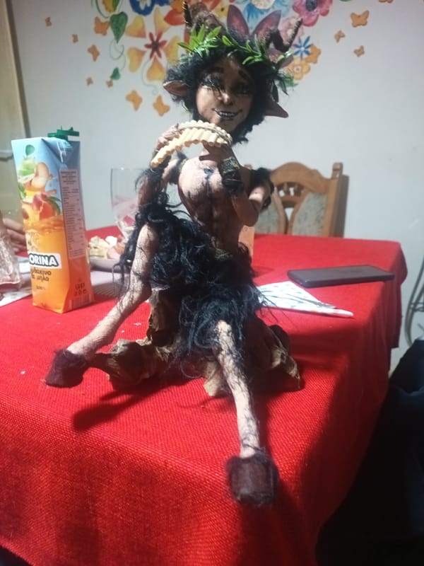 Fantasy doll collection displayed indoors in Silistra, Bulgaria