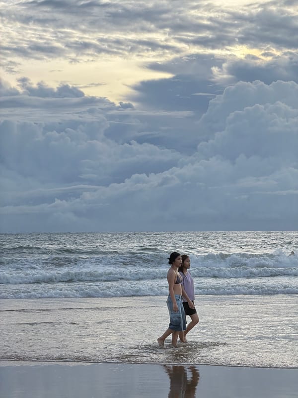 Corgis, volleyball, and waves at Rawai Beach
