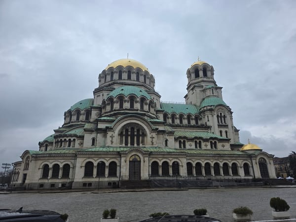 Morning scenes captured around Alexander Nevsky Cathedral, Sofia