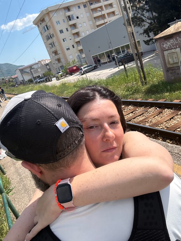 Couple photographed lying together outdoors in Bar, Montenegro