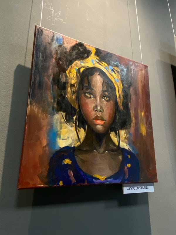 Impressionistic portrait painting spotted in Yerevan