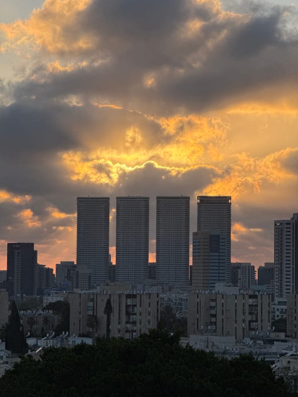 Sunset selfies and skyline views over Tel Aviv