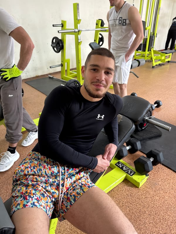 Gym workout session documented in Pleven, Bulgaria