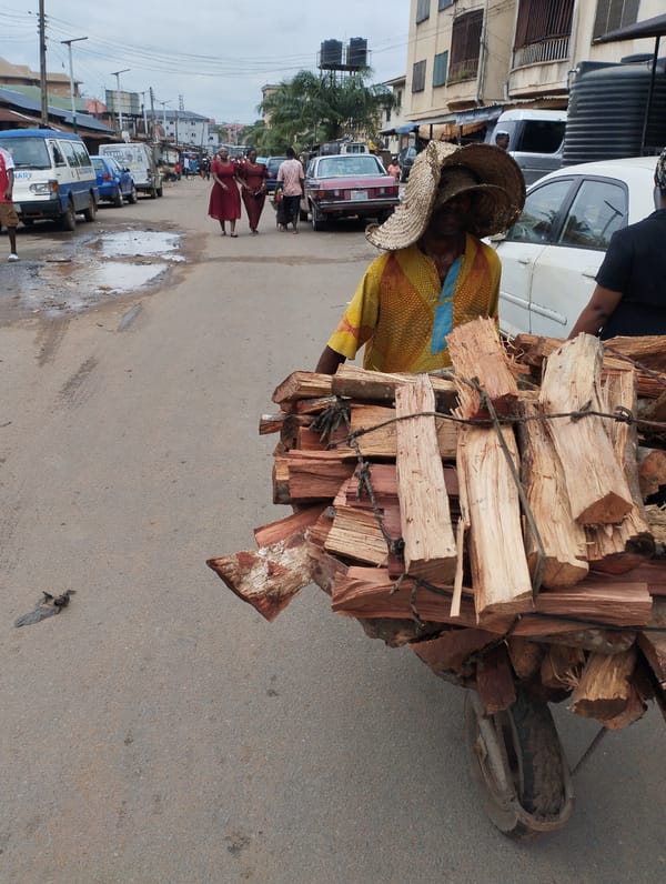 Morning street life captured in Fegge, Nigeria