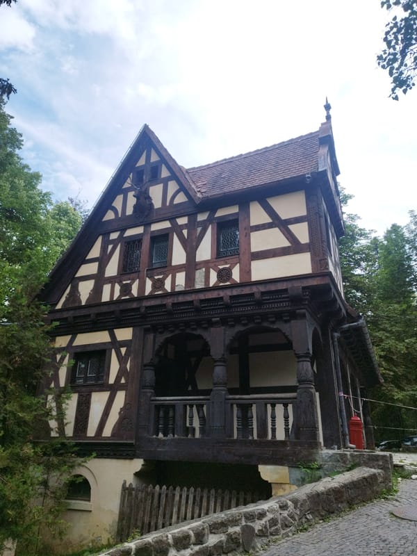 Sinaia's castle district on a summer afternoon