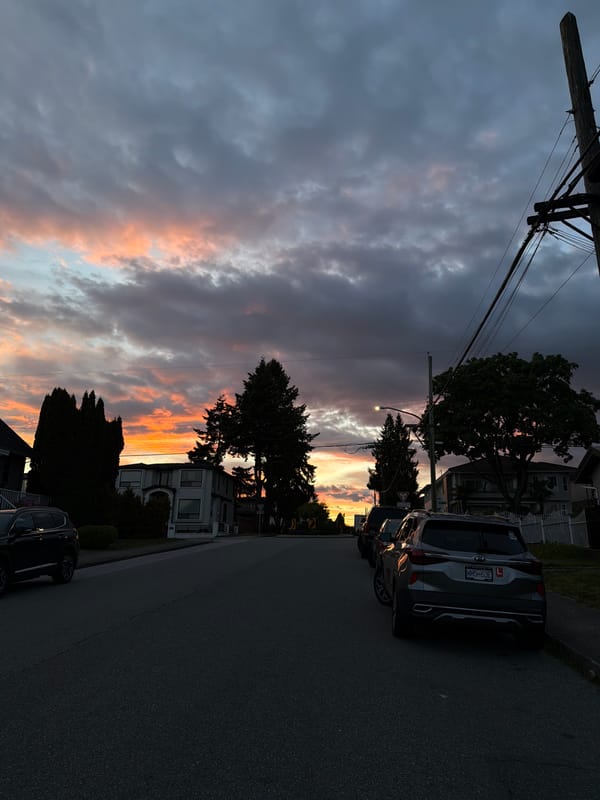 Evening neighborhood scenes captured across Burnaby residential area
