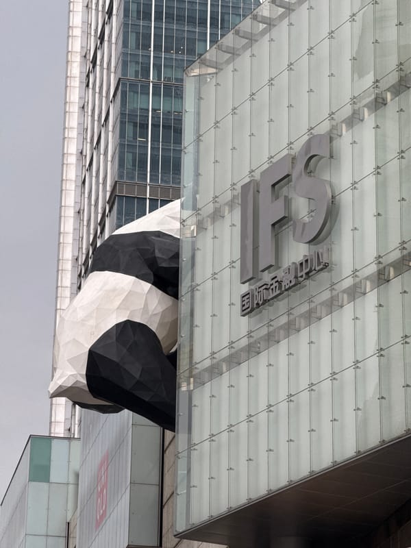 Modern Jinjiang district architecture and LED displays documented