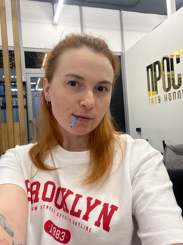 Casual morning hangout at a tattoo studio in Chaikovsky