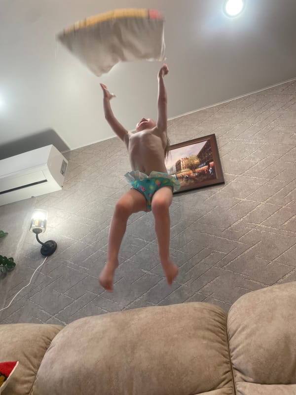 Child's indoor playtime captured in Vladivostok home