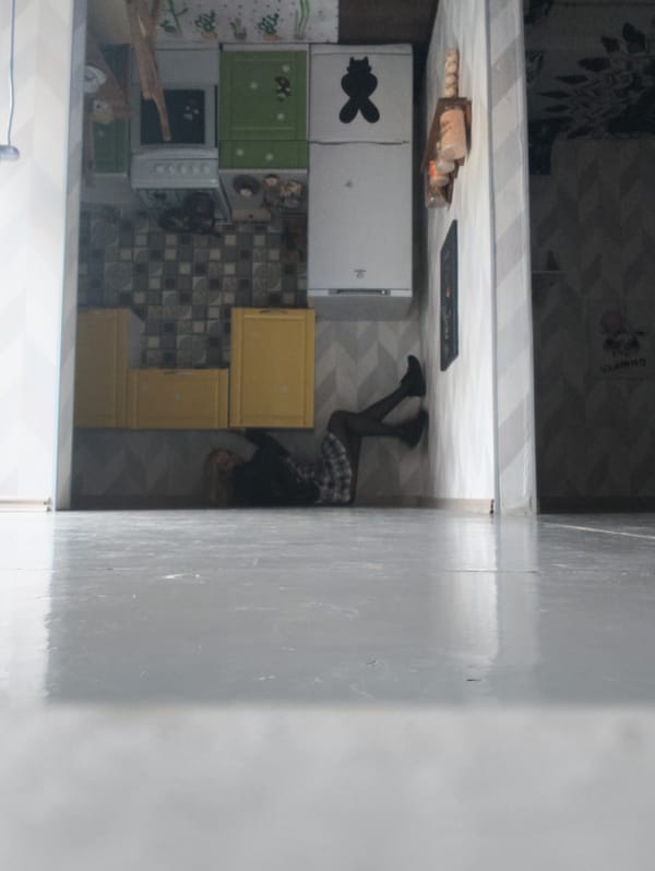 Tourists visit upside-down house attraction in Sevastopol, Ukraine