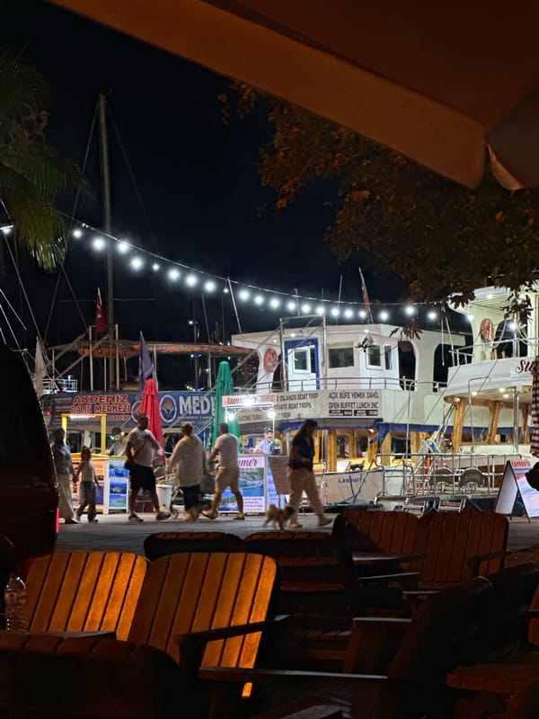 A quiet evening along the waterfront and streets of Fethiye