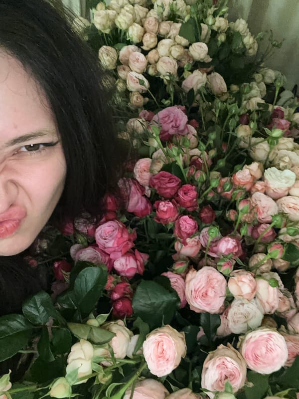 Valentine's Day rose arrangement photographed in Yerevan