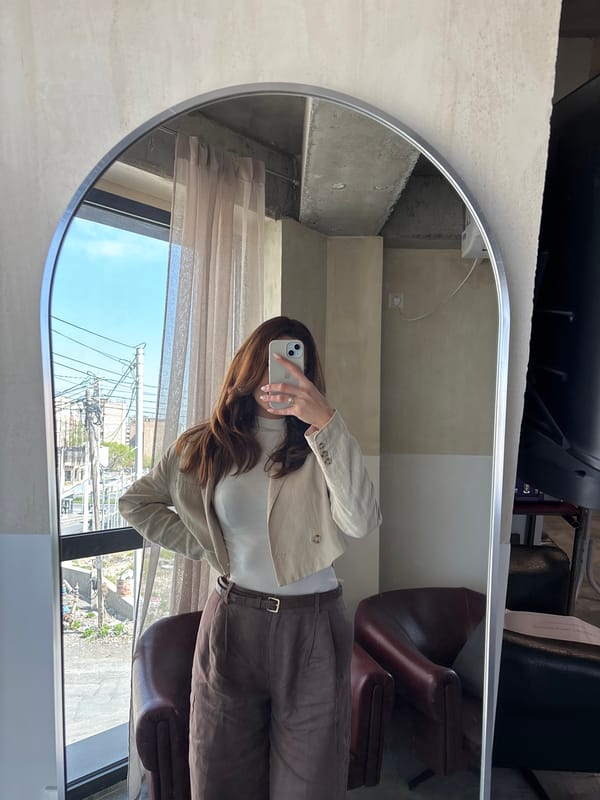 Morning Mirror Selfie Captured in Zovuni, Armenia