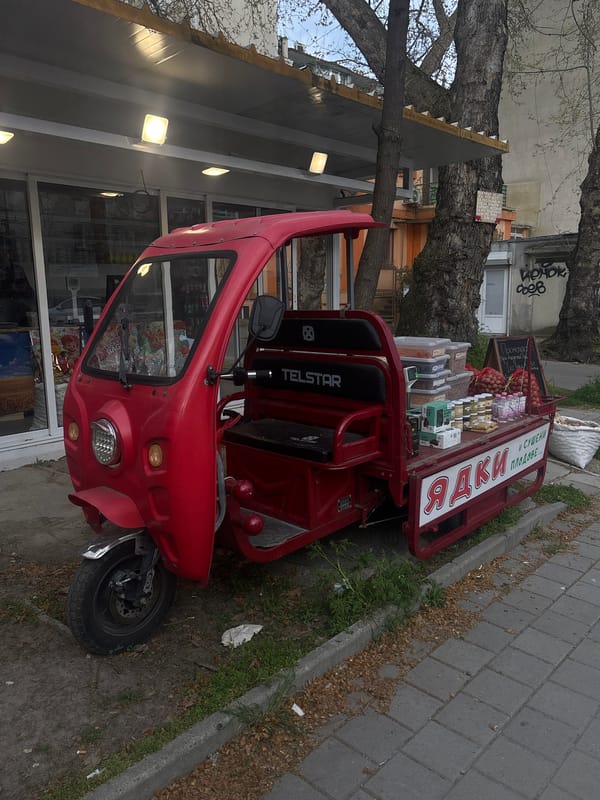 Street vendor and shop displays observed in Varna