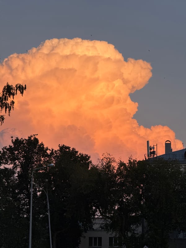 Golden domes and a vivid sunset over Yekaterinburg