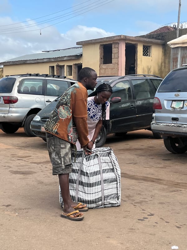 Morning market activity in Bukuru, Nigeria