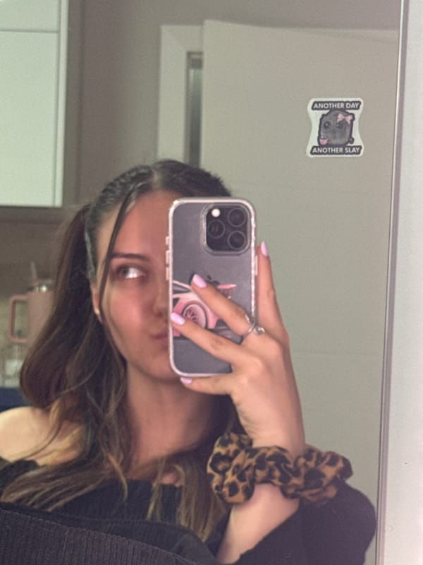 Woman documents selfie session in Sliven, Bulgaria residence