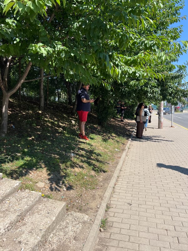 Park, metro, and cafeteria stops across a Sofia morning
