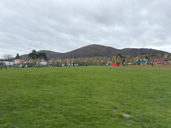 People enjoy recreational time at Malvern Hills field