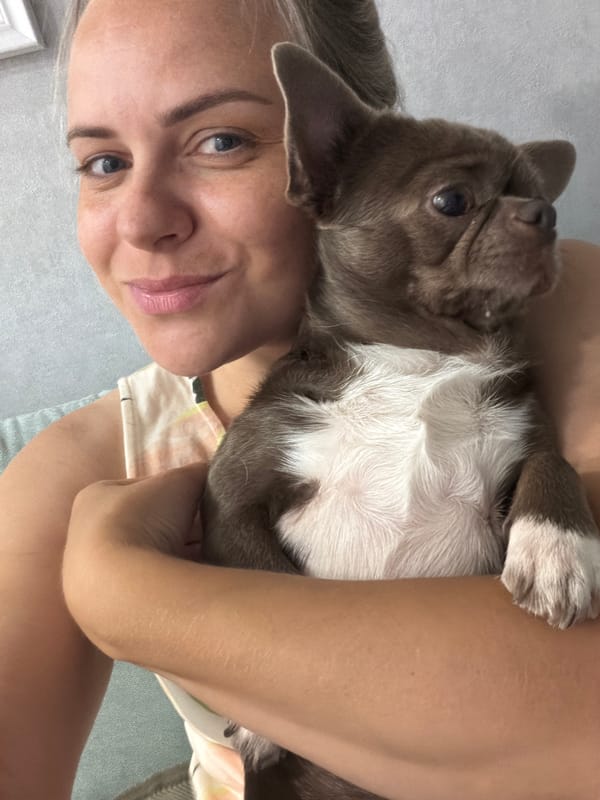 Relaxed afternoon at home with a small dog in Votkinsk