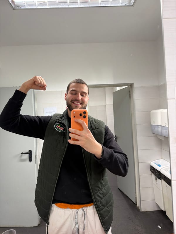 Man takes selfie in Lozen, Bulgaria bathroom
