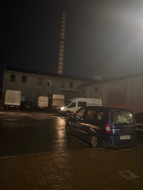 Vehicle parked on Plovdiv street during night hours