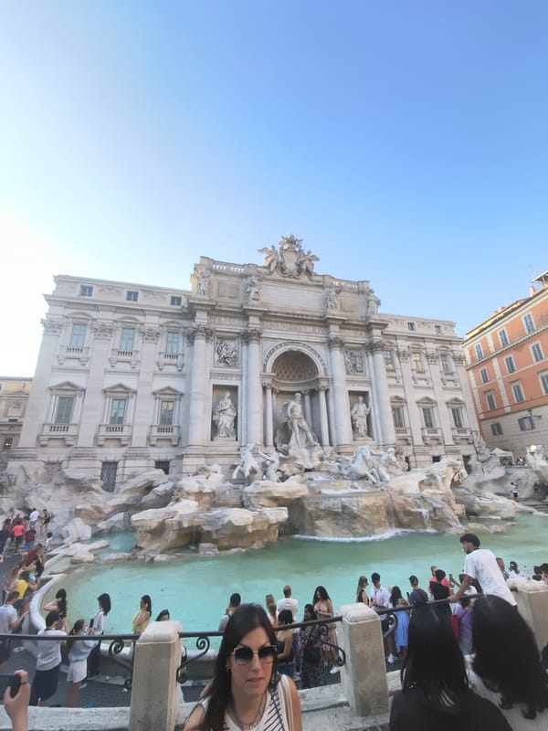 Trevi Fountain on a July afternoon in Rome