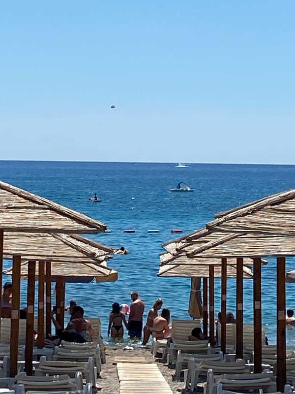 Laid-back beach club day on the Montenegrin coast